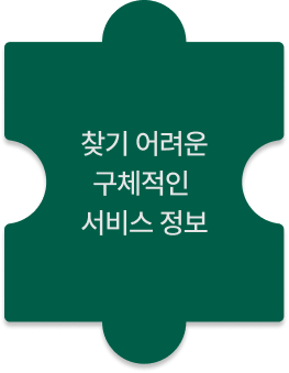 찾기 어려운 구체적인 서비스 정보